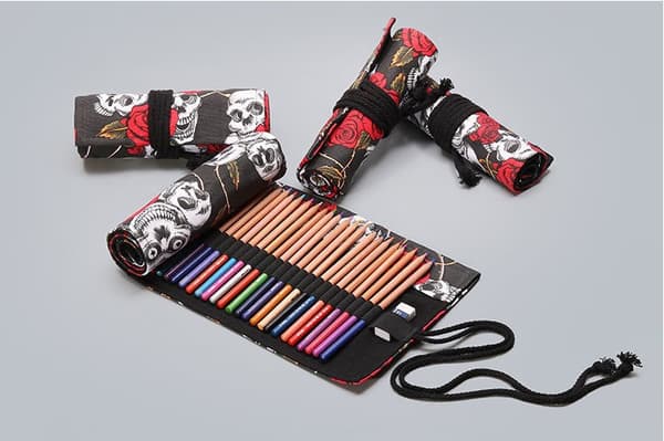 Canvas Blyantspose, 72 Huller Blyantpose, Farveblyant Etui