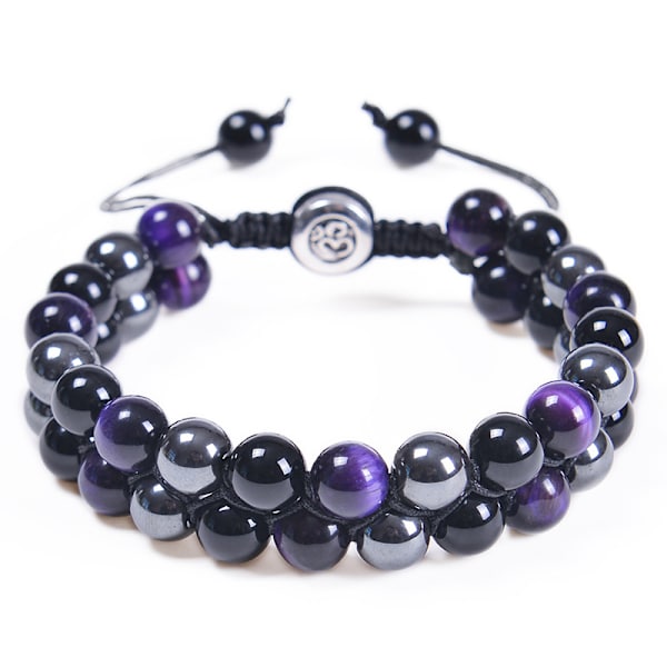 Luonnollinen Tiikerinsilmä Rannekoru 8mm Obsidian Rannekoru Miehille
