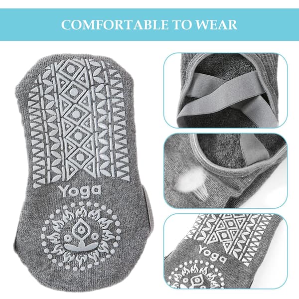 2 par yoga- och pilatesstrumpor