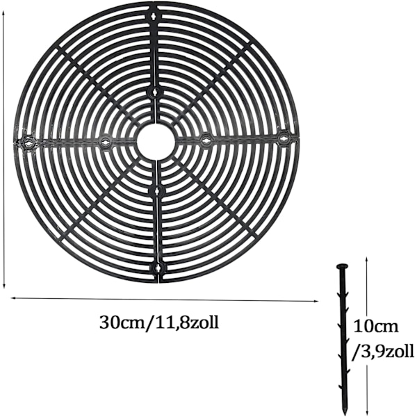 1 stk. 30 cm Sort Hullet Solidifieret Anti-Sænkning Anti-Barn