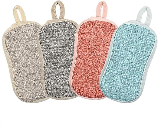 4-pack Skurrsvampar, Återanvändbara Disksvampar