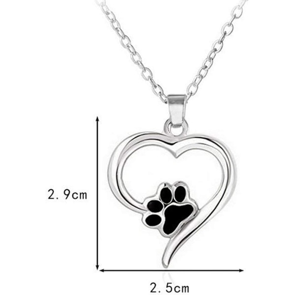 Retro du efterlod poteaftryk på mit hjerte brev kæledyr hund pote Charm Ta