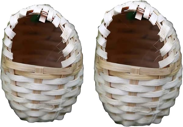 Lanrui 2 stk eggformede eggreir, bambusfuglerede