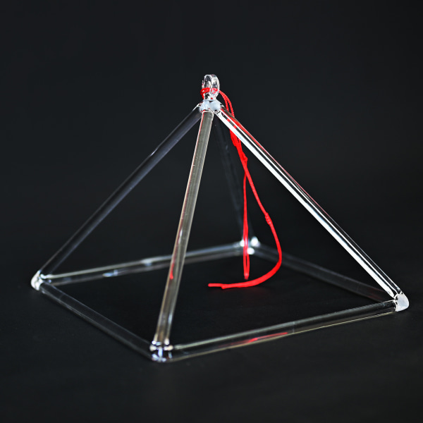 Energy Sound optisk kvarts kristallklar sjungande pyramid 3 tum