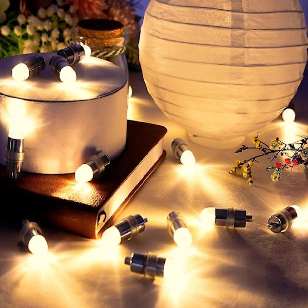 30 st Mini LED-ballonglampor Varmvitt för Papperslykta Boll