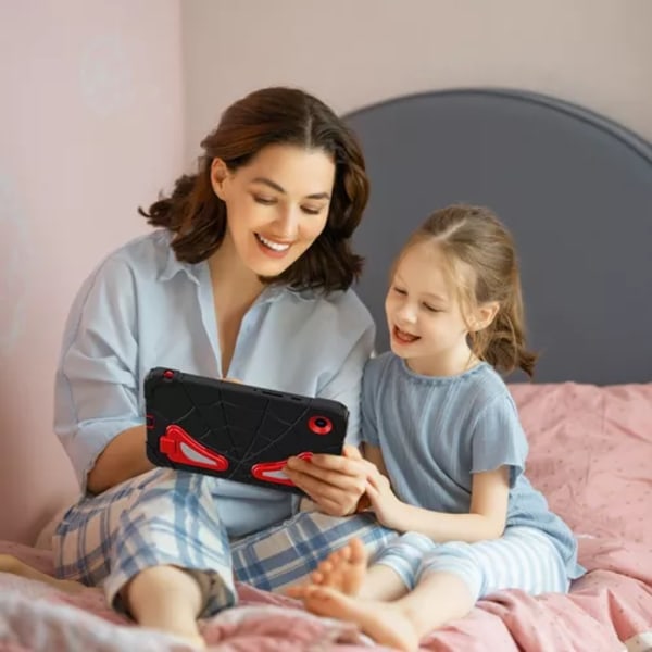 Svart och Röd Silikonfodral för Samsung Galaxy Tab A9 plus 11” (SM-X216B) （2023）