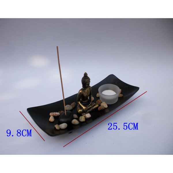 1 st ljushållare Zen Buddha Sittande Yoga Meditation Rökelse