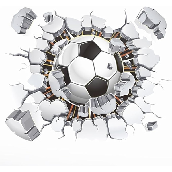 3D Fotboll väggdekaler (40x50 cm) dekorativa klistermärken sport