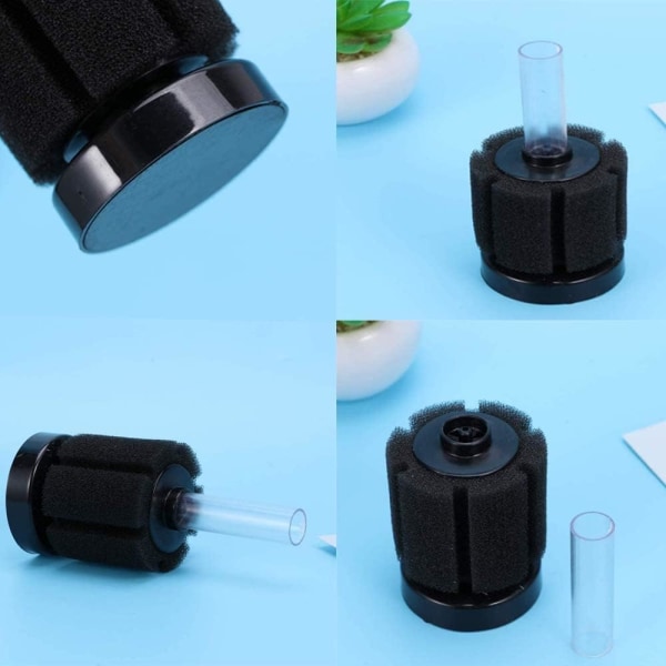 2 stycken akvarium Betta-filter, svampbiokemiskt filter