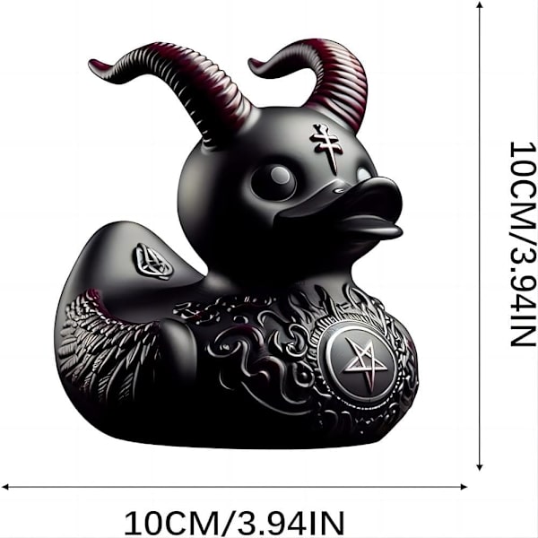 Punk Duck Goth Resin Anka, Halloween Resin Ankor Dekoration, Nyhet Anka Prydnader, 80-talets Punk Anka, Mörk Satan