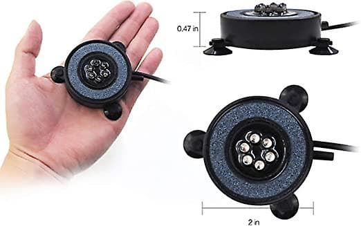 LED Akvarium Luftsten Lys, Multi-farvet Luftboble Sten Disk til Fisk