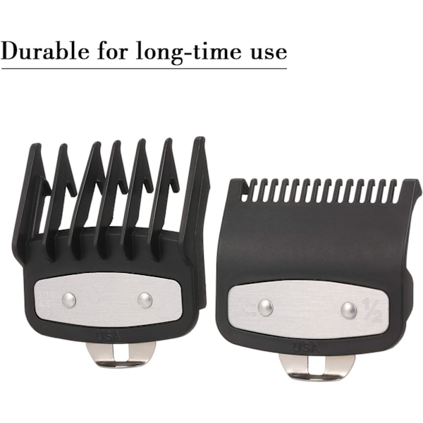 2 st 1,5 mm/4,5 mm Klippguidekam Hårtrimmer Begränsningskam