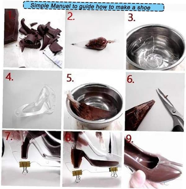 1 stk. Høj Hæl Chokoladeform Bage DIY 3D Sød