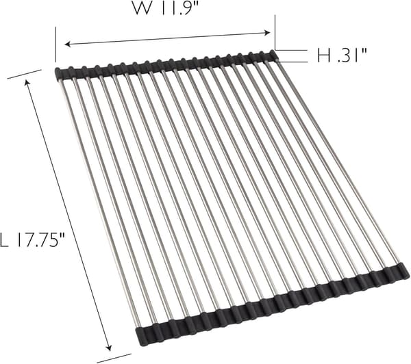 Hopfällbart multifunktionellt diskställ för köksho, 17,75 x 11,9 x 0,3