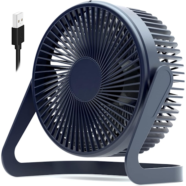 Small Fan 6” USB Desk Fan 2 Speeds Strong Airflow Quiet Operation