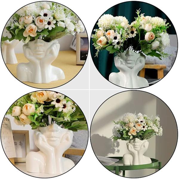 1 Stk Menneskelig Keramisk Vase Kropsform Kunstvase Skandinavisk Hjem