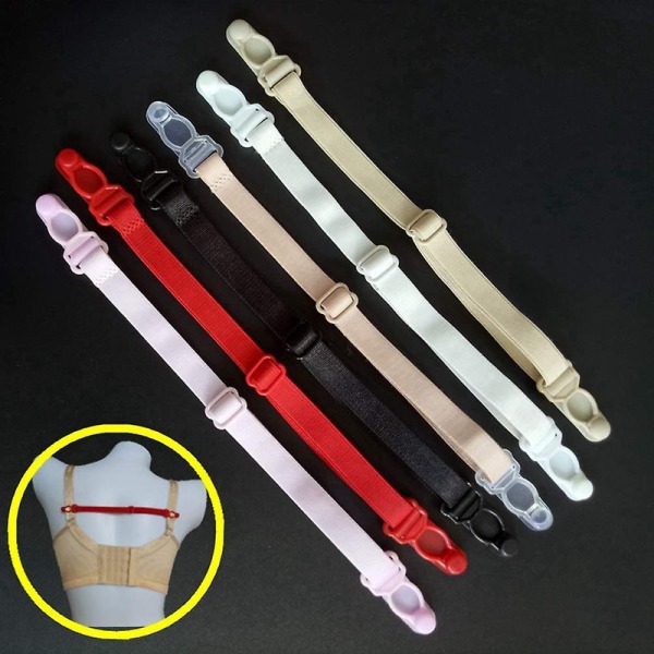 10 stk. Dame Antiskli BH-stroppklips Justerbar BH-spenne BH-stroppholder (Rosa)