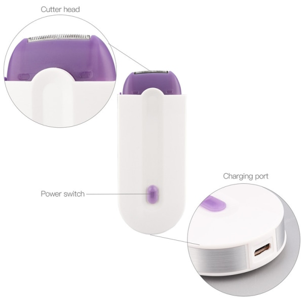 1 stk. Epilator Blåt Lys Inducering Damebarbermaskine Inducering