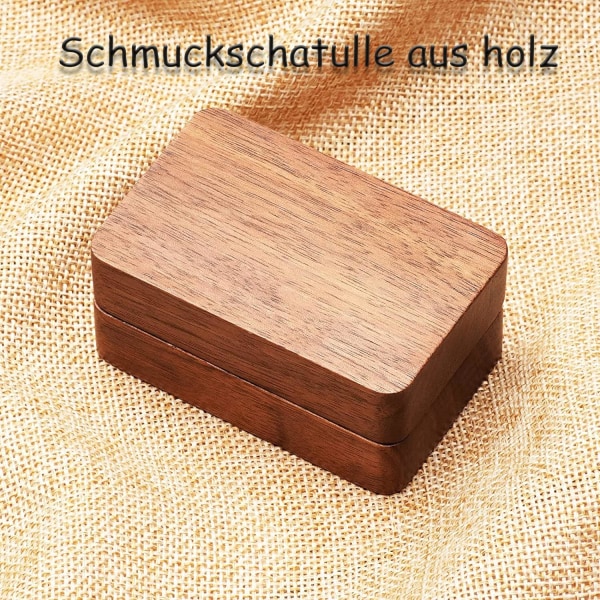 Träringbox, valnötsringbox, smyckeskrin, vigselringbox