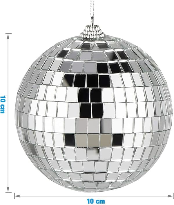 Sett med 2 speilballer 10cm*10cm Speiljulekuler Julepynt
