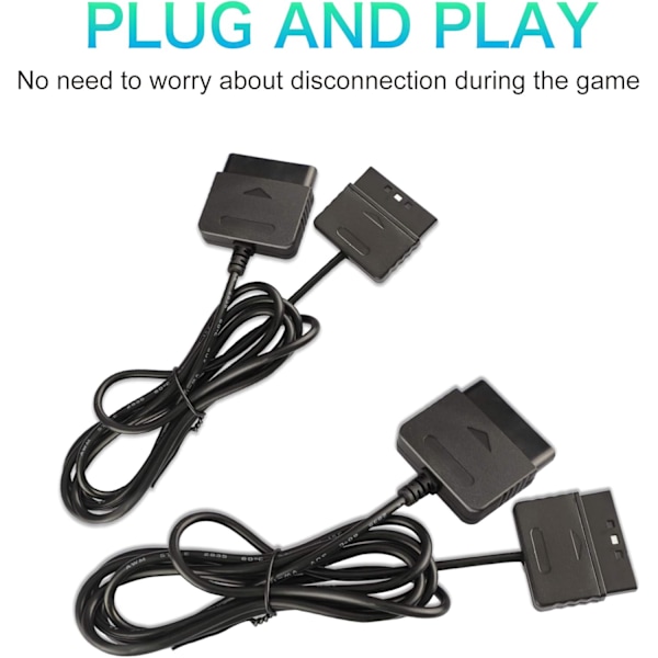 2-pakning 1,8 m Kontrollerforlengelseskabel for PS2