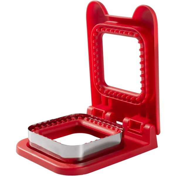 Sandwich Cutter og Sealer, Firkant Lommesandwich Cutter Uncrustables Maker, Sandwich Cutters for barn elsker lunchables (Rød)