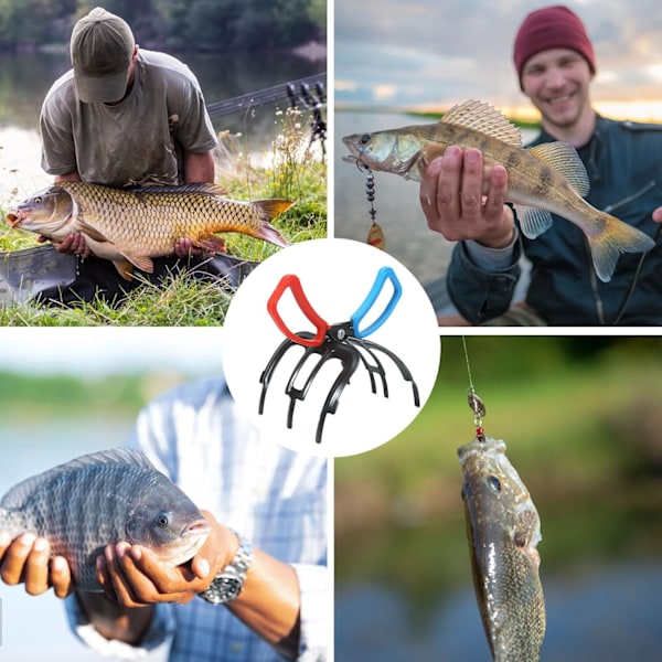 Fiskklo-Grip, 2 st Metalliska Fiskkontrollklämmor Klo Tång Grepp Tackle Verktyg, Metallisk Fiskklo-Fångare, Multifunktionell