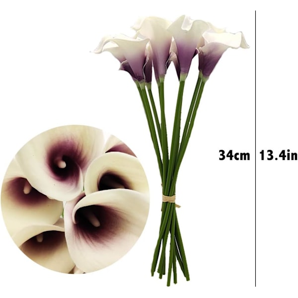 20 stk. Kunstige Blomsterbuketter med Ægte Berøringsfølelse Kunstig Silke