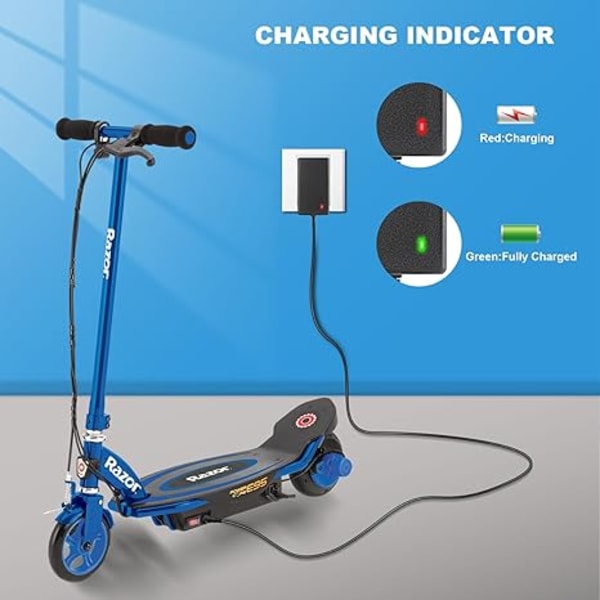 12,6V Lader for Razor Power Core E90 Lader for Elektrisk Scooter Black Label 12,6V Barn Ride On MX125 Dirt Bike