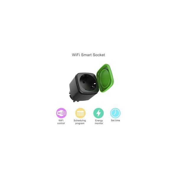 Grön vattentät extern kontakt, timer, smart plug