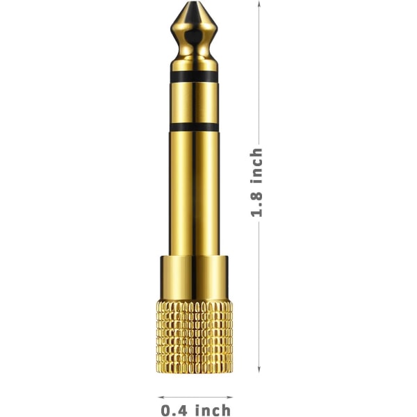 Audio Jack Adapter 6.35 mm Male to 3.5 mm Female Stereo Jack