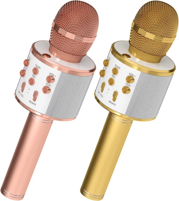 2-pack trådlös Bluetooth-karaokemikrofon för barn