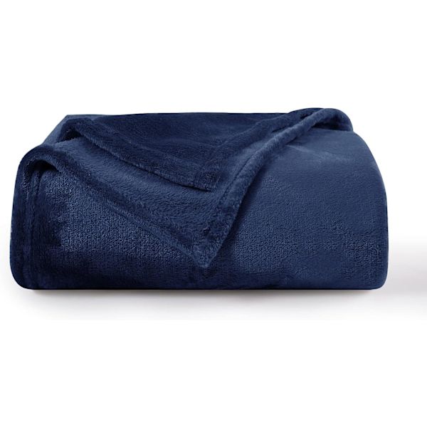 Fleece Sofa Tæppe 130x150 - Vinter Sofa Tæppe, Blå
