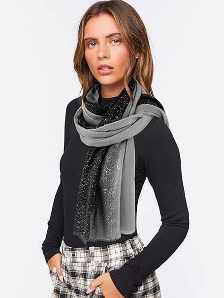 Dames Bomuldsscarf Lang Sequin Print Wraps Shawl Mode Hijab