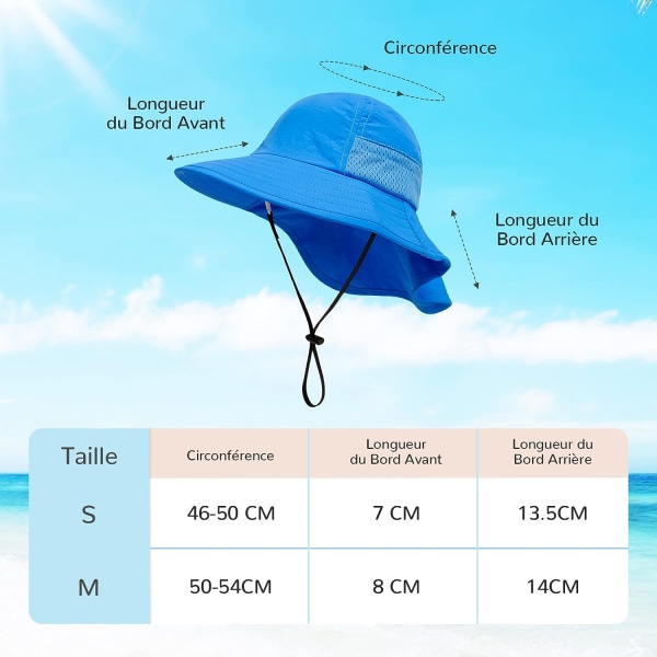 Vauvan aurinkolakki tytölle ja pojalle, kaulalla suojaava, hengittävä lasten hattu