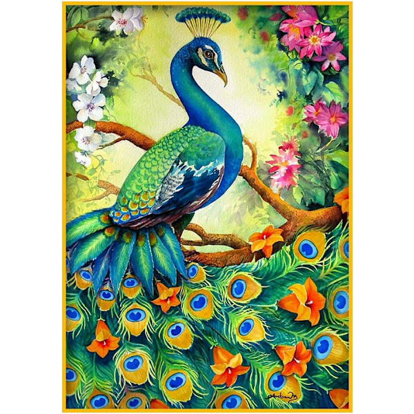 DIY Timanttimaalauspakkaukset Peacock Puzzle 5D Rhinestone Mosaic