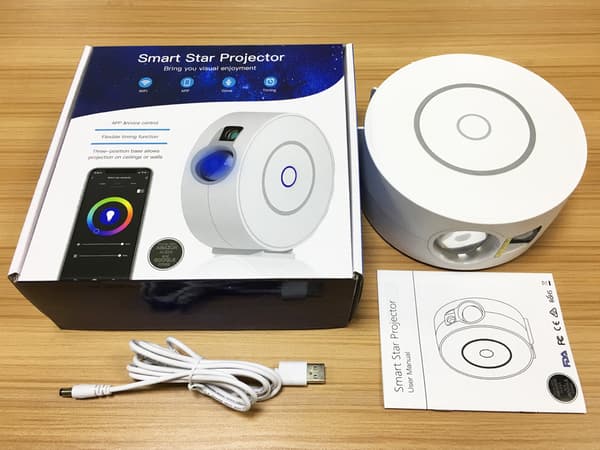 Smart Doodle app-kontrollert full Sky Star USB-pluggbar soverom