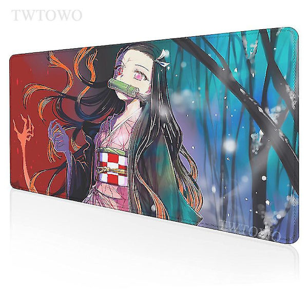 Anime Demon Slayer Kimetsu No Yaiba Kamado Nezuko Musemåtte Gamer Xl Hd Ny Custom Musemåtte Xxl Skrivebordsunderlag Tæppe Kontor 1 600*300*2mm