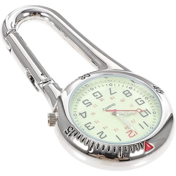 Unisex Lommeur (Sølv) Hvidt Urtav Sort Metal Analog Kvarts