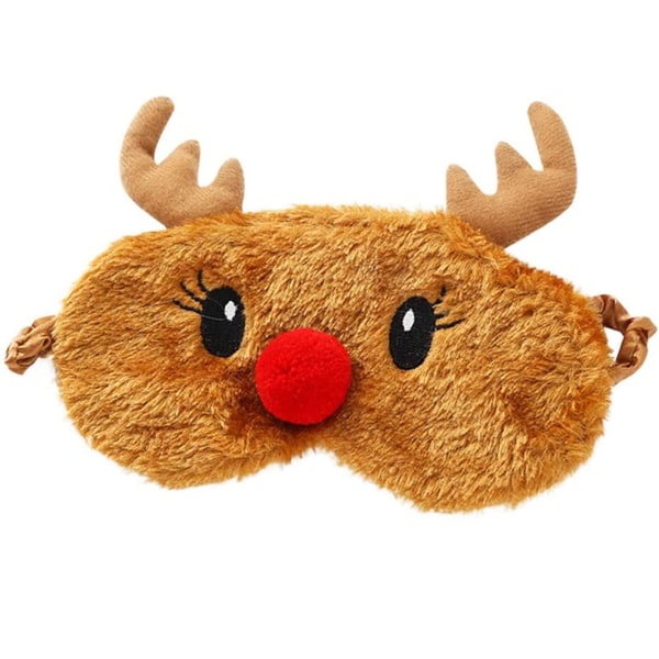 Cute reindeer sleeping mask, soft fluffy fluffy eye mask