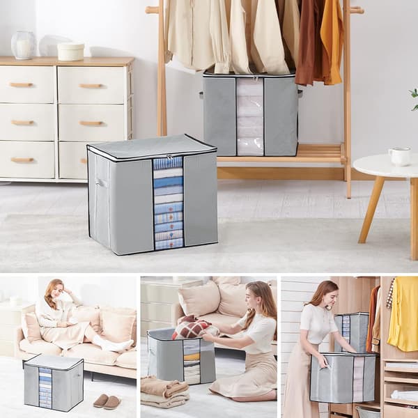 Förvaringsväska för kläder, 2-pack, (Vertikal skärning) Stor, Ej vävd
