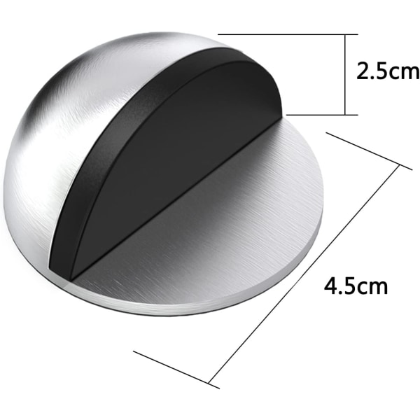 Dørstop, Sæt af 4 Rustfrit Stål Dørstop og Stopper med