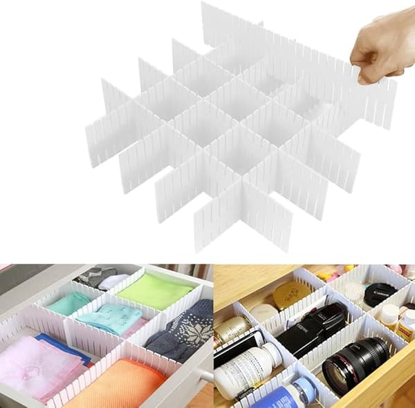 8 st DIY Plastlåda Organizer Justerbara Låda Delare för
