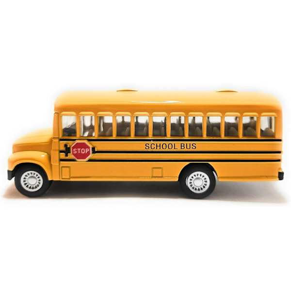 Gul Skolbuss 5\" Die Cast Metallmodell Leksaksbil