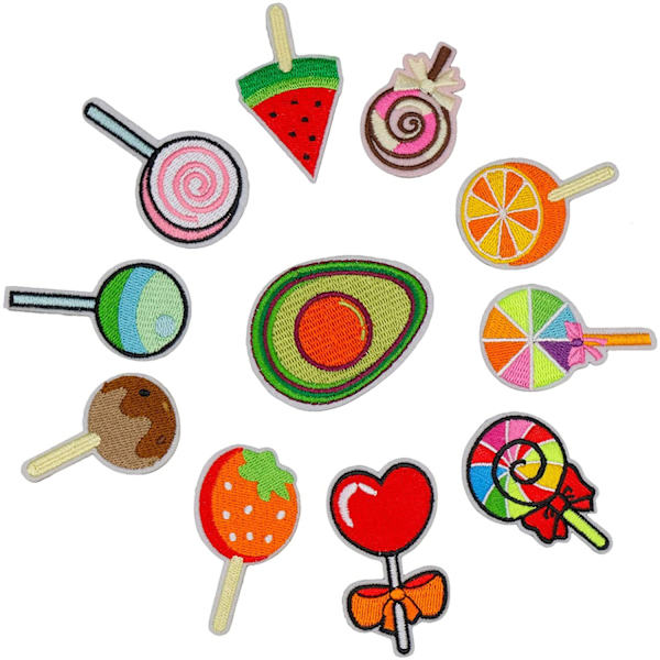 Broderade Frukt Strykjärnslapp DIY Tillbehör, 40-pack