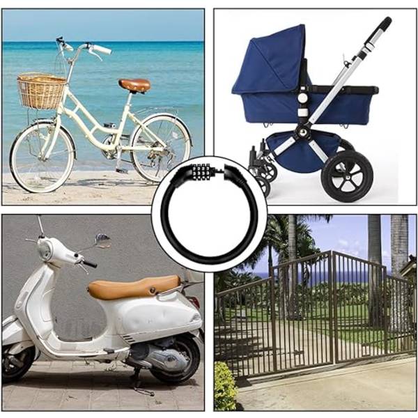 1 Sort Cykel Lås, El-Scooter Lås, Scooter Lås