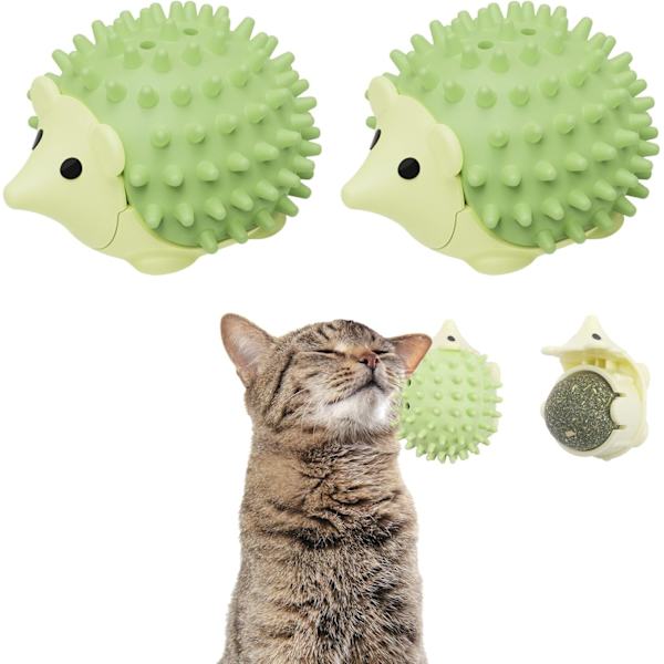 2 st Kattmynta Leksaker Självputsande Kattborste med Kattmyntakula & Gallfrukt, Kattunge Kattklösare Självputsare Katt Leksaker