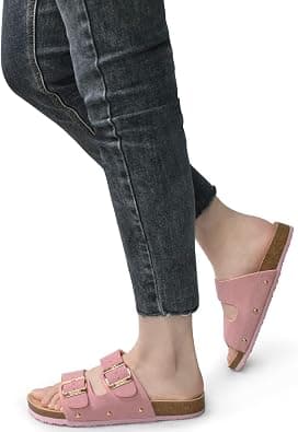 Suede Mule Sandaler til Kvinder Platform Kork Tøfler