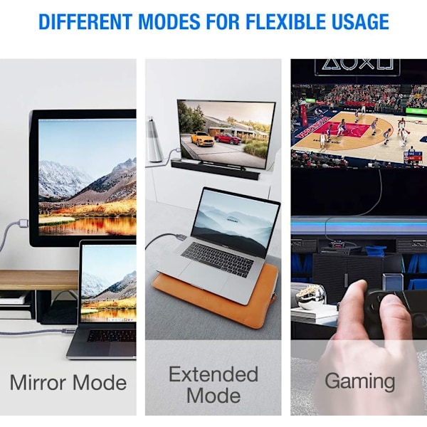 HDMI-kabel 6,6 fod (2 meter), 4K HDMI-ledning - Snowkids HDMI-kabel 4K@60Hz, 3D-support, Ethernet-funktion, video 4K UHD 2