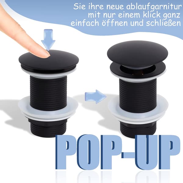 Universal Vaskesluse uden Overløb, Pop Up Vaskesluse, Clic